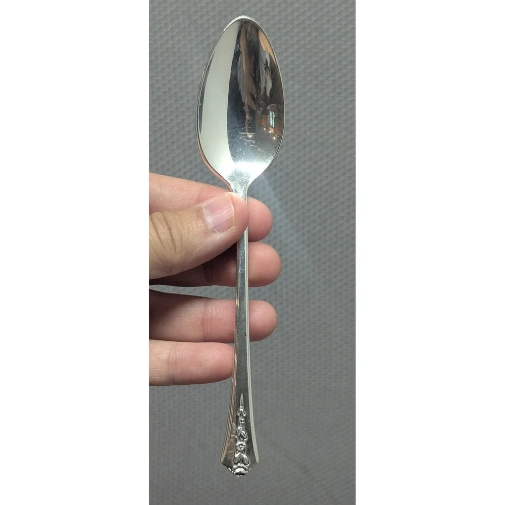 Vintage Holmes & Edwards Spring Garden Silverplate Teaspoons Set of 4 Floral